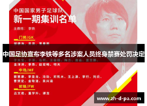 中国足协宣布李铁等多名涉案人员终身禁赛处罚决定 中国足协宣布李铁等多名涉案人员终身禁赛处罚决定
